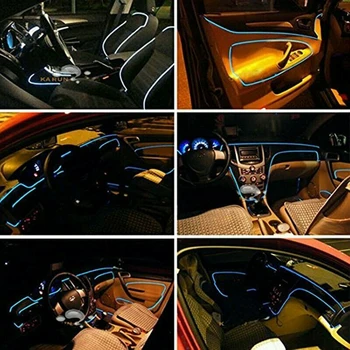 Elastīga Auto Atmosfēru Lampas APP Skaņas Kontroles RGB Režīmā Krāsains Auto Interjera Apkārtējās Gaismas Dekoratīvās Lampas Sloksnes