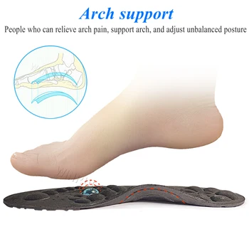 EVA Ortopēdiskās zolītes Akupresūras Magnētiskās masāžas vīrietis sievietes Arch Atbalsts Sāpju mazināšanai Veselības kurpes Plakano Pēdu Ieliktņiem Zoli