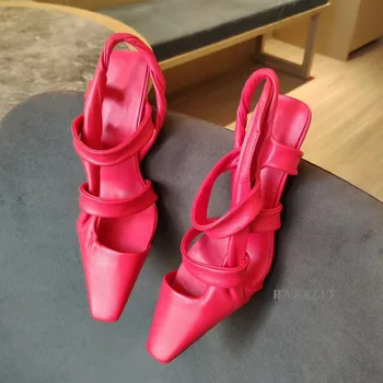 Gladiatoru Sandales sieviešu augstpapēžu īstas ādas spaure kājām pāri jostas dizaina sandalies Vasaras puse kleita kurpes sieviešu 2020