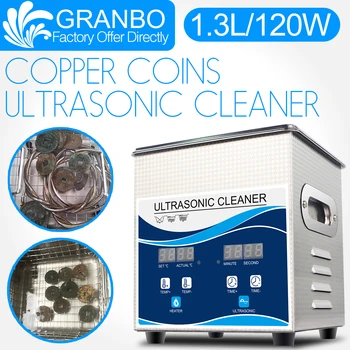 Granbo Ultraskaņas Monētas Cleaner 1.3 L 120W Tīrīšanas Mašīna, Vara Monētas Vecās Monētas Romiešu Monētas, Jubilejas monētas, Zelta monētas