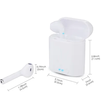 GutsyMan Vairumtirdzniecības cenu i7s TWS Mini Bluetooth Bezvadu Austiņas Stereo Earbuds Austiņas Ar Uzlādes Rūtiņu dropshipping