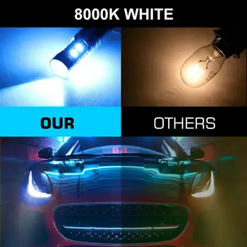 H1 LED Lukturu Spuldzes 1800LM 8000K Ice Blue Super Spilgti Auto Lukturi, 1 PairPlug Un Spēlēt,