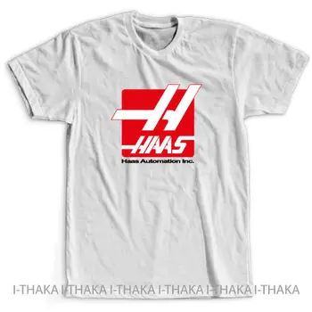 Haas Automatizācijas F1 Racing Team Logo Jauns T-Krekls Unisex Sacīkšu Tee Izmērs S-3Xl