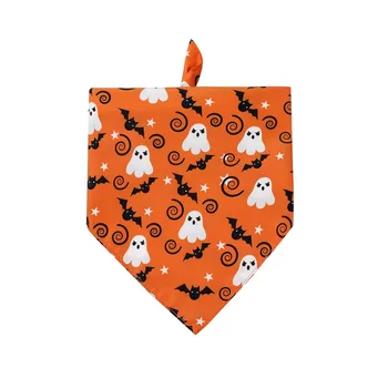 Halloween Dog galvas apsējs Trīsstūrveida Šalle Pet Bandanas Ķirbju Bat Spoku Drool Priekšautiņi Šalli, lai Pet Suns, Kaķis