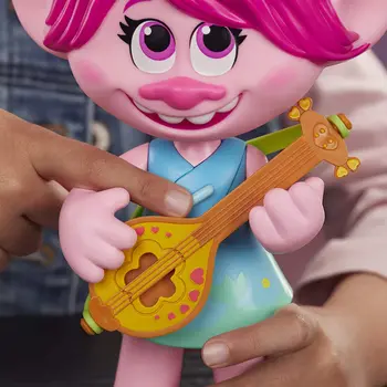Hasbro DreamWorks Troļļi World Tour PoptoRock Magoņu Muneca cantante con 2 diferentes izskatās y sonidos Bērnu Rotaļlietas