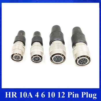 Hirose 10.A 4 6 10 12 pin Female Plug HR10A-7P - 4S 6S, HR10A -10P-10S 12S sievišķais savienotājs, Mazo HD Basler GIGE CCD Kamera Plug