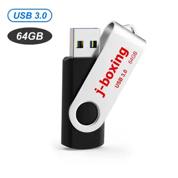 J-bokss USB 3.0 Flash Drive 64 GB lielu Ātrumu Flash Stick 3.0 Zibatmiņas Disku, Lēkt Disku, Atmiņas karti, Datu Glabāšanas Pen Drive Melns