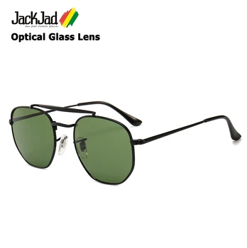 JackJad Klasika Vintage Daudzstūris Metāla Stilā 3648 MARŠALS Saulesbrilles, Optiskās Stikla Lēca Zīmola Dizaina Saules Brilles Oculos De Sol
