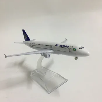 JASON TUTU 16cm Air astana Airbus A320 Lidmašīna, Modeļa Lidmašīnas Modeli Gaisa kuģa Modelis 1:400 Lējumiem Metāla lidmašīnas rotaļlietas