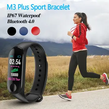 Jaunais M3 Plus Smart Skatīties Vīrieši Sievietes Sirds Ritma Monitors Asinsspiediens Fitnesa Tracker Smartwatch Sporta Aproce
