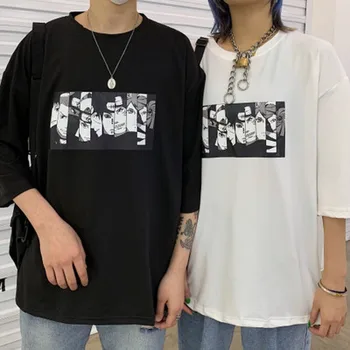Jaunas Vasaras Anime krekls vīriešu T-krekls Gadījuma harajuku t krekls vīriešu Modes Zaudēt lielgabarīta T-krekls naruto grafiskais