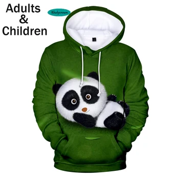 Jaunu Lielizmēra 3D Printēšanas Panda Hoodies zēnu un meiteņu sporta Krekli Bērniem, Rudenī 3D Kapuci Bērniem Panda puloveri zēnu un meiteņu Žaketes
