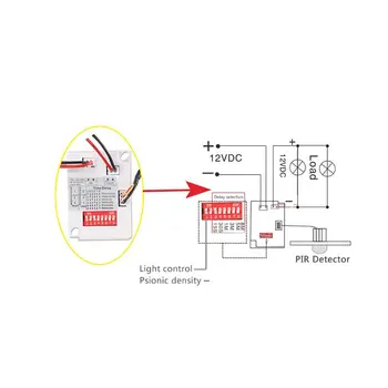 Jaunu PIR Kustības Sensors Slēdzis, TDL-2012 IS Infrasarkanais Ķermeņa Indukcijas Detektoru 12VDC