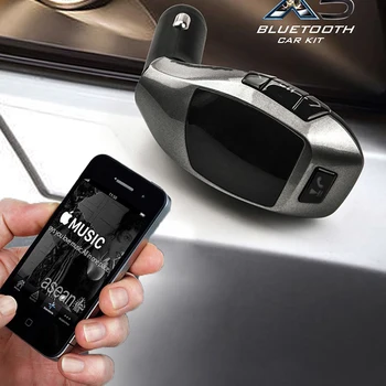 JINSERTA Bluetooth Automašīnas Komplektu Bezvadu FM Raidītājs, Radio, Audio Adapteri FM Modulators, Brīvroku ierīces un USB Mūzikas MP3 Player, iPhone X