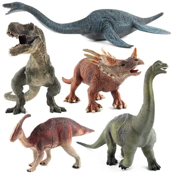Jurassic dinozauru pasaule T-rex Spinosaurus plesiosaurus Styracosaurus Parasaurolophus skaitļi bērniem, mācību rotaļlietas bērniem dāvanu