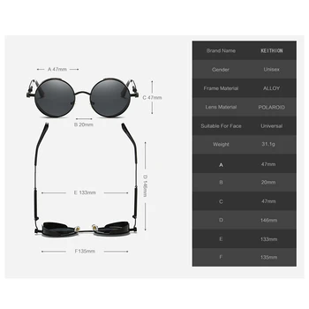 KEITHION Gothic Caurspīdīga Sieviešu Vintage Laukumā Saulesbrilles 90s Apaļā Saules Brilles 2019 Trending Produktu uv 400 Sieviete Sunglases