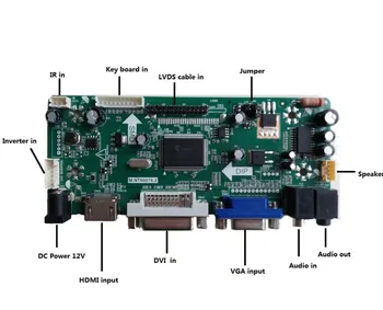 Komplekts B141EW04 V4 1280X800 Ekrāna Kontrolieris valdes Vadītāja Displeja Panelis, VGA Signālu diy 30pin DVI, HDMI 14.1