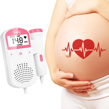 LCD Displejs Augļa Doplera Grūtniecēm, Portatīvo Ultraskaņas Baby Monitor Mājas Grūtniecības Bērnu Sirdspuksti Ne Radiācijas Detektors