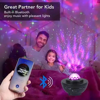 LED Projektors, Galaxy Bluetooth USB Balss vadīt Mūzikas Atskaņotāju Zvaigžņu LED Nakts Gaisma Romantiska Projekcijas Lampas Bērnu Lampas Guļamistabas