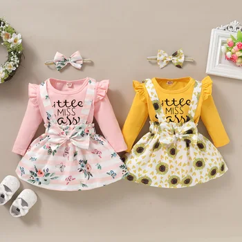 LYHO Iedomātā Kleita Svārki Komplekti Pavasarī Ir 2021. garām Piedurknēm Toddler Meitenes Apģērbs, Apģērbu Kultūru Apģērbs Bērniem, Uzvalki, Bērnu Zeķu