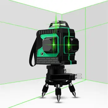 Lāzera Līmeni 12 Pozīcijas 3D Self-Leveling 360 Horizontālā Un Vertikālā Krusta Super Spēcīgu Zaļo/Sarkano Lāzera Staru Līnijas