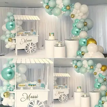 Macaron Blue Balti Baloni Vainags Arku Komplekts Kāzas, Dzimšanas Dienas Ballon Dzimšanas Dienas Svinības Dekors Bērniem, Baby Duša, Zēns, Meitene Baloon