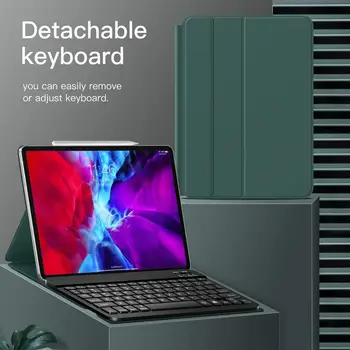 Magnētiskā Keyboard Case For iPad Pro 11 2020. Gadam Būtiska krievu spāņu Ultra slim Stand Case for iPad Pro 11 2020 2018 Cover Tastatūru
