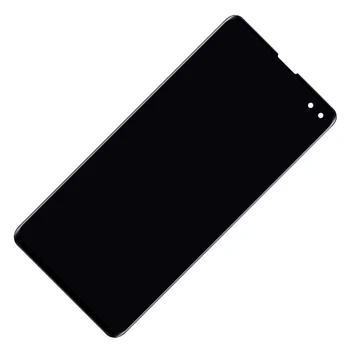 Mazajiem Dot Sākotnējo S10 5G G977U LCD Samsung Galaxy S10 5G Displejs Ar Rāmi Super AMOLED SM-G977B Ekrānu Dead Pixel
