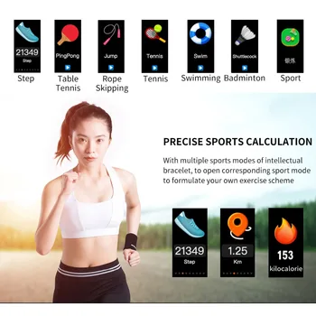 Missyou 0.96 collu OLED Bluetooth Ūdensizturīgs, Kaloriju asinsspiediens Izmantot sirdsdarbība Pedometrs Miega Uzraudzības Smart Skatīties