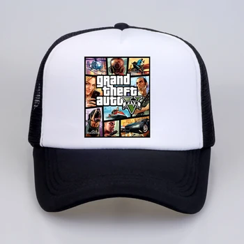 Modes Grand Theft Auto V 5 GTA 5 Beisbola cepurītes Karstā Spēle un GTA 5 Fani Klp Atdzist Vasaras Acs Neto Trucker Cepures Cepure