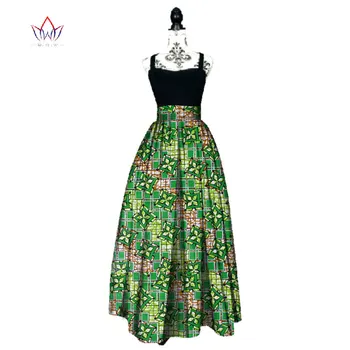 Modes Sievietes Āfrikas Drukāt Ilgi Svārki Ankara Dashiki Augsta Vidukļa Līnija, Maxi Ilgi, Jumta Svārki Dāmas Apģērbu BRW WY1744