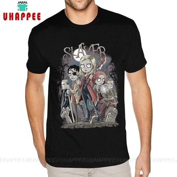 Mākslas Buffy The Vampire Slayer Tees Pasūtījuma Īsām Piedurknēm Ziemassvētki ir Vīriešu 5XL Melns T Krekls