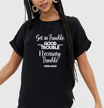Nepatikšanas Labu Nepatikšanas T Krekls Sievietēm Kokvilnas T Sievietēm Shrot Piedurknēm Zaudēt Camiseta Mujer Black Tee Kreklu Femme T-krekls