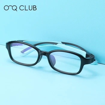O-Q KLUBS Bērniem, Brilles TR90 Silikona Ērti, Elastīgi Brilles Anti Zilā Gaisma Pretbloķēšanas Zēni Meitenes Modes Briļļu TR5117