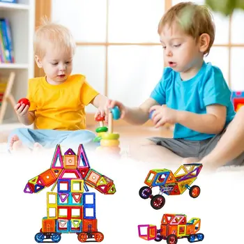 OCDAY 168pcs Mini Magnētisko Dizainera Komplekts Modeli un Būvniecības Rotaļlietas Plastmasas Magnētiskais Bloki Izglītības Rotaļlietas Bērniem Dāvanu
