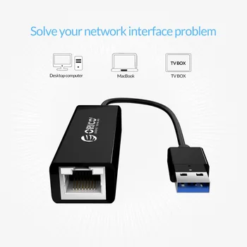 ORICO USB3.0 2.0 Gigabit Ethernet Adapteris USB, lai RJ45 lan Tīkla Karte 10/100/1000M Windows 10 8 8.1 7 XP Mac OS portatīvo DATORU