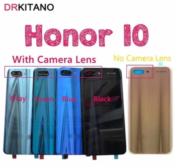 Par Huawei Honor 10 Atpakaļ Akumulatoru Stikla Vāciņš Panelis Aizmugures Durvju Gadījumā Huawei Honor 10 Aizmugurējo Vāciņu Korpuss Ar Kameras Objektīvs