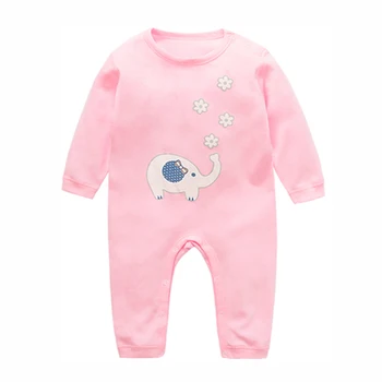 Pavasarī Baby Romper garām Piedurknēm Baby Girl Apģērbu Karikatūra Jaundzimušo Zēnu Apģērbu Kostīms Kokvilnas Kombinezons Bērniem Onesie