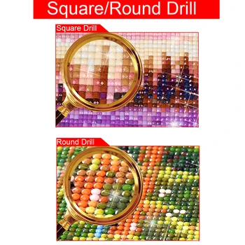 Pilna 5D Diy Daimond Krāsošana Lavandas Lauks 3D Dimanta Krāsošana Kvadrātveida/Apaļā Rhinestone Diamand Gleznu Izšūšana Kartona