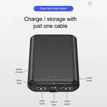 PINZHENG Ātru Lādētāju 3.0 10000mAh Power Bank PD 3.0 Ātri 18W Powerbank iPhone Xiaomi Portatīvo Ārējo Akumulatoru Lādētājs