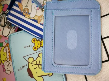 Pom Purīn Cinnamoroll Modes Anime PU Atslēgu Ķēdes Karti Keychain Keyring Monētas Atslēgu Kartes Turētājs Kulons gudrs Rāvējslēdzēju Dāvanas karstā