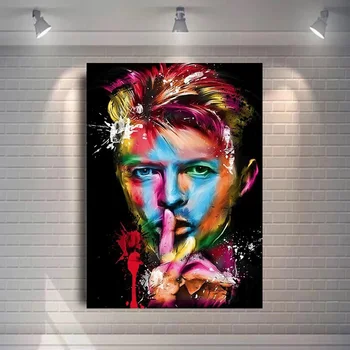 Portrets David Bowie Mākslas Gleznu Druka uz Kanvas Mākslas Plakāti un Izdrukas Grafiti Mākslas David Bowie Bildes Mājas Dekoru