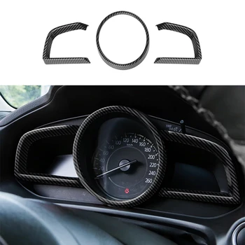 Priekš Mazda 3 Axela-2018 Oglekļa Šķiedras Paneļa Interjera Instrumentu Rāmi, Vāku Apdare
