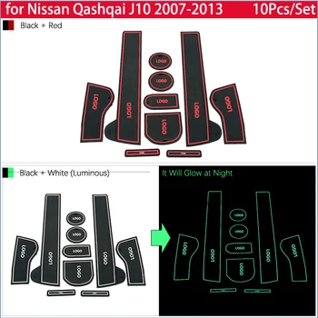 Priekš Nissan Qashqai J10 2007 2008 2009 2010 2011 2012 2013 Gumijas Anti-slīdēšanas Paklājiņš Durvju Groove Kausa Tālrunis Pad Vārtiem Spēļu Piederumi