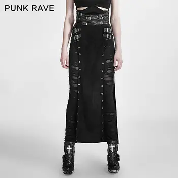 PUNK RAVE Sieviešu Punk Stila Seksīgi Svārki Vintage Rock Copslay Skatuves Sniegumu Svārki Personības Hip Hop Streetwear Svārki