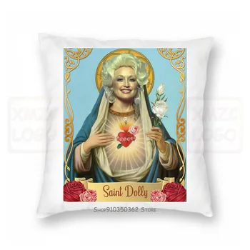 Saint Dolly Parton Dievs Svētīja Spilvens gadījumā Smieklīgi Vintage Dāvana Vīriešiem Sievietēm Sievietēm Vīriešiem