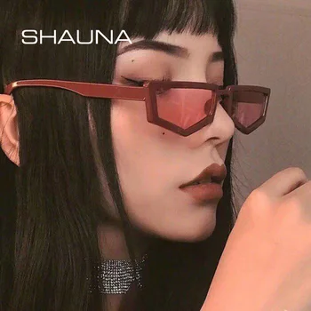 SHAUNA Modes Nelielu Kaķu Acu Saulesbrilles Sievietēm