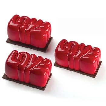 SHENHONG 6 Caurums Mīlestība Kūka Pelējums uz Silikona Veidnes Cepšanai Valentīna Diena Pelējuma Bakeware Šokolādes Rīki Mīklas Paliktņa Apdare