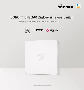 SONOFF SNZB-01 - Zigbee Bezvadu Slēdzis Mini Izmēra Saiti ZigBee Tilts ar WiFi Ierīces, kas Viņus Padara Gudrāku, izmantojot eWeLink APP