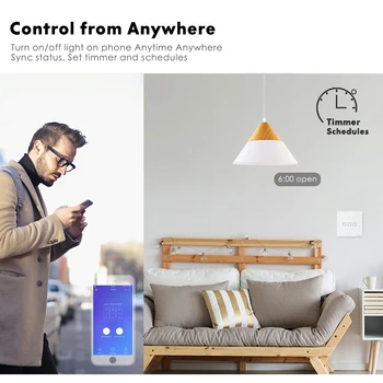 Sonoff T2 T3 ES Wifi Touch Gaismas Slēdzi Ewelink APP 433 RF Tālvadības pults Strādā ar Alexa, Google Home Smart Home Gaismas Slēdzi